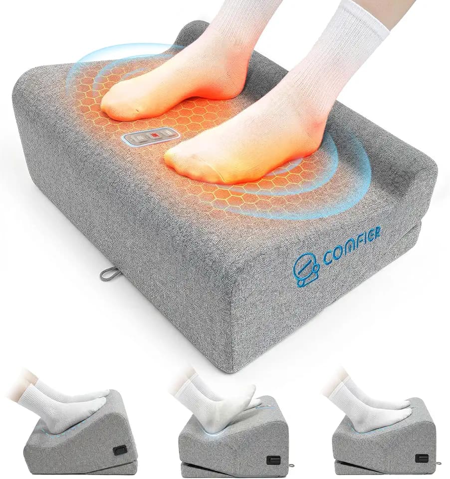 2026 Upgrade Under Desk Foot Rest at Work with Graphene Fast Heat Cloth