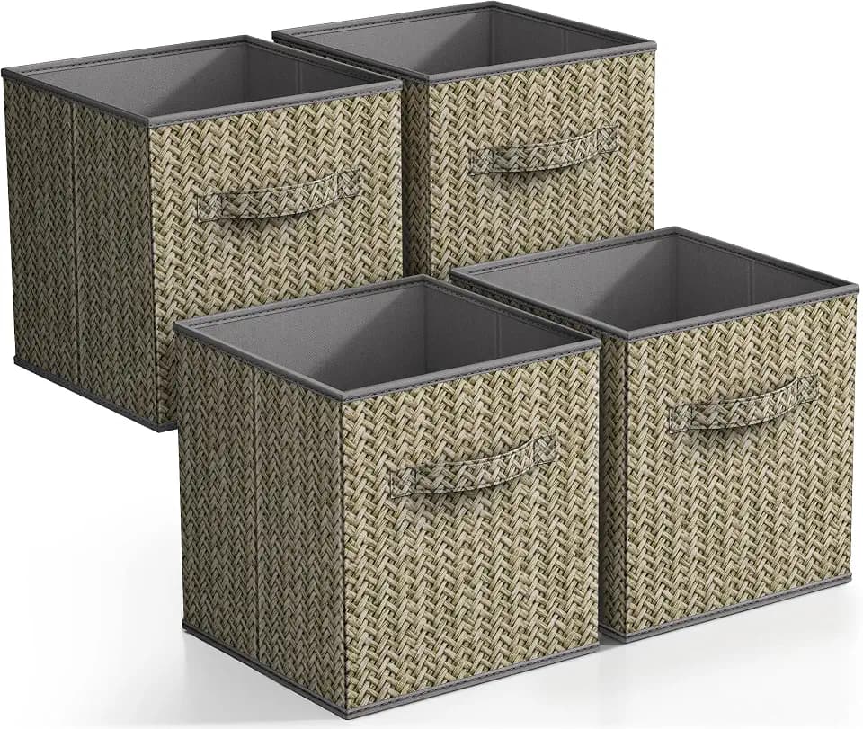 Sorbus 11 x 11 Storage Cubes, Foldable Fabric Bins (4 Pack)