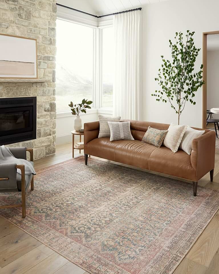 Loloi Angela Rose Aubrey Ocean/Spice 3'-9" x 5'-6" Accent Rug