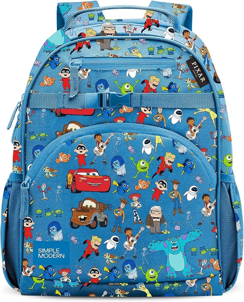 Simple Modern Disney Pixar Kids Backpack for School, Girls, Boys | 12L