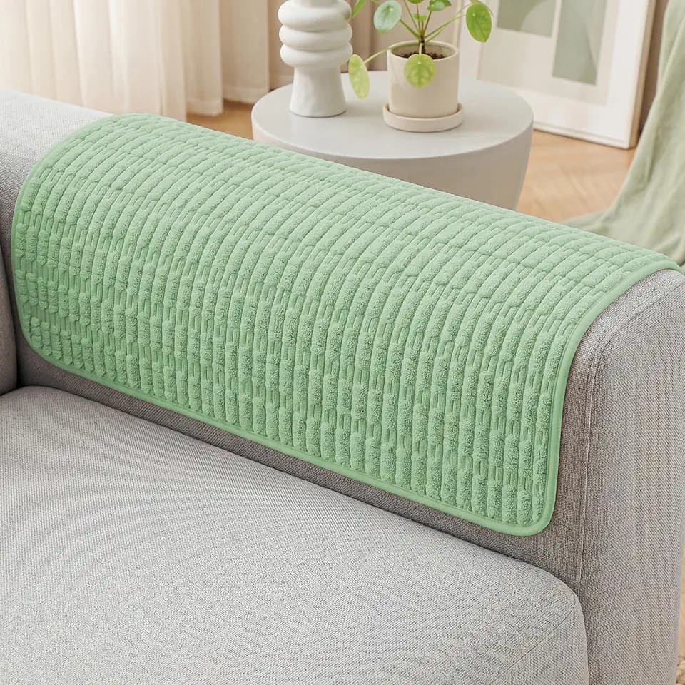 Foxdecor Couch Arm Covers for Sofa Arm Chair Covers Set of 2