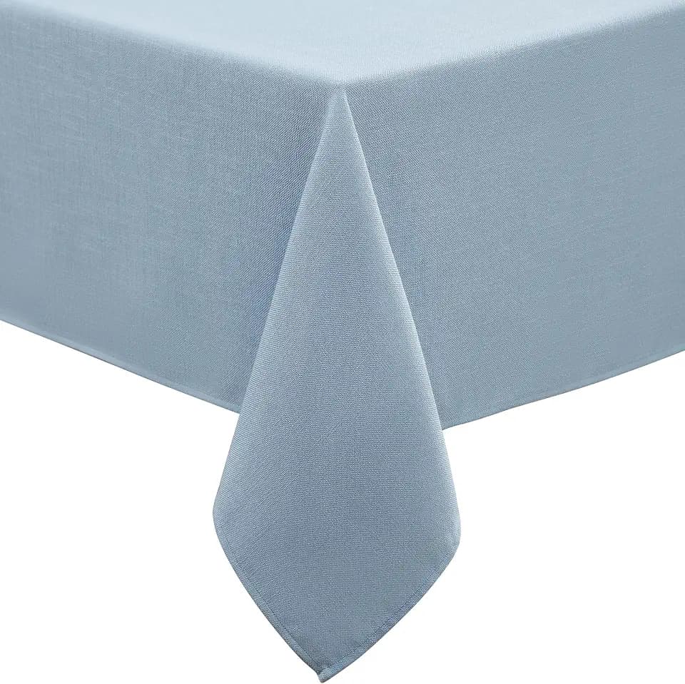 Laura Ashley Esme Decorative Tablecloth, 60" x 120", Chambray Blue