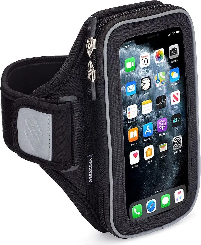 Sporteer Entropy E8 Padded Running Armband Phone Holder, Fits Cases, S/M