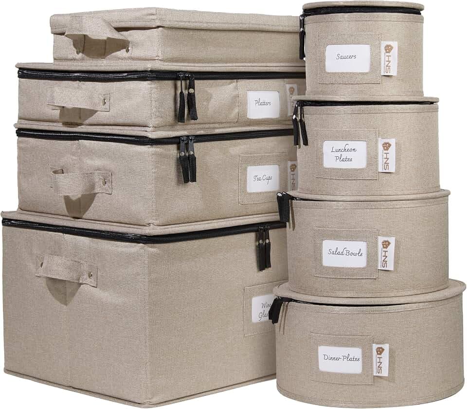 China Storage Hard Shell Containers 8-Piece Set Moving Boxes, Brown