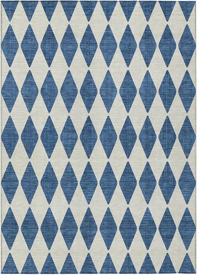 Addison Rugs Chantille ACN578 Navy 3' x 5' Indoor Outdoor Area Rug, Easy Clean, Machine Washable, Non Shedding, Bedroom, Living Room, Dining Room, Kitchen, Patio Rug