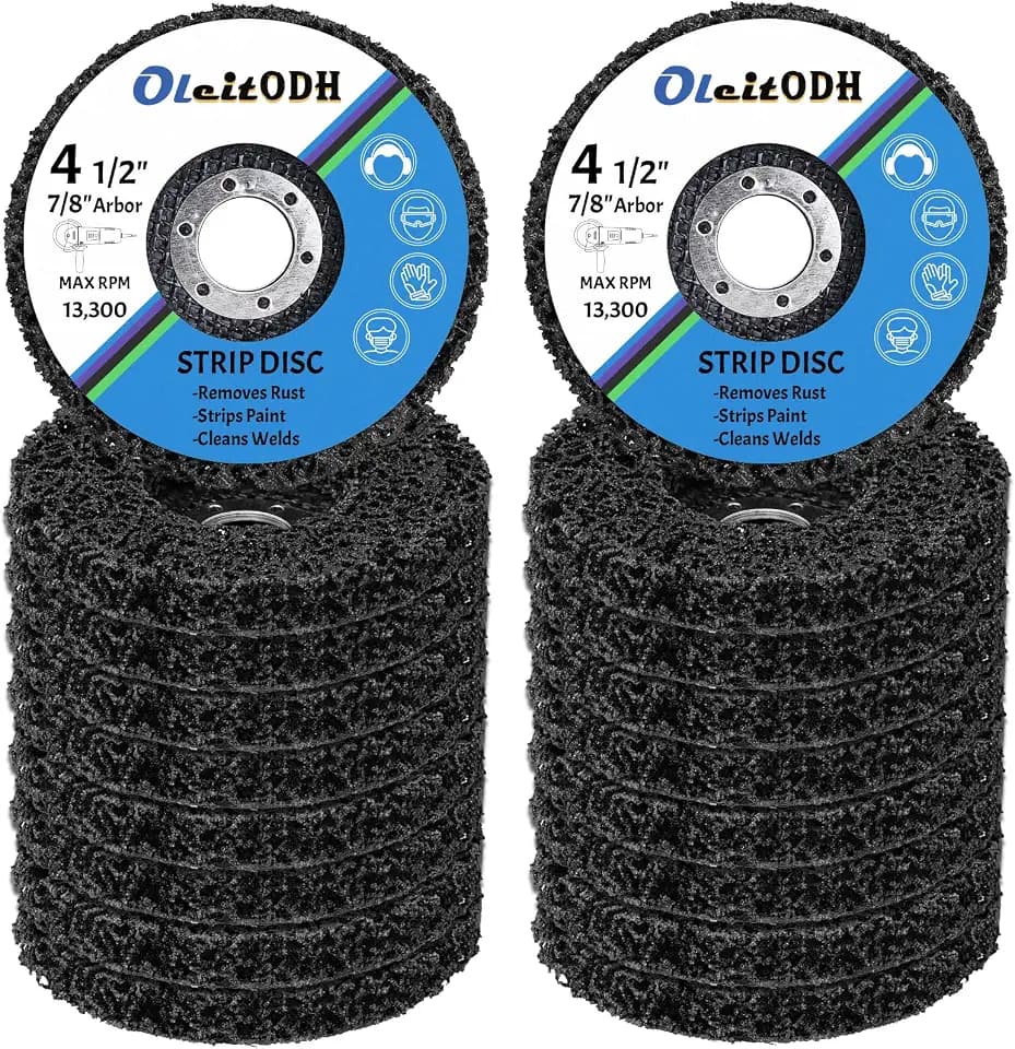 Oleitodh 15 Pack Strip Disc 4-1/2 Inch Paint Removal Rust Removal Wheels