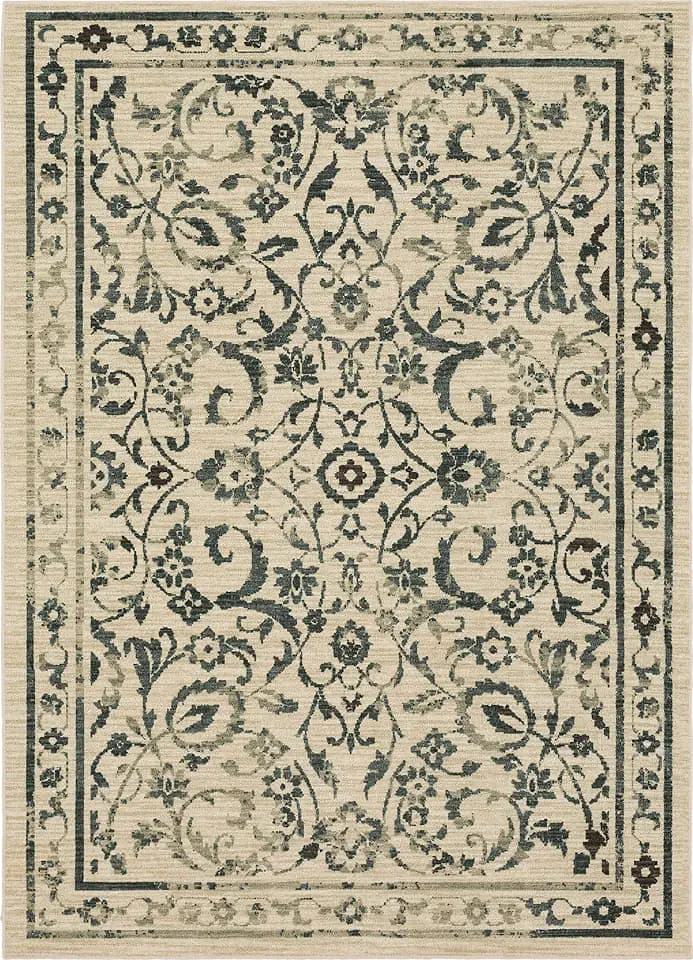 Mohawk Home New Wave Trailing Vines Brown Floral (5' x 7') Area Rug