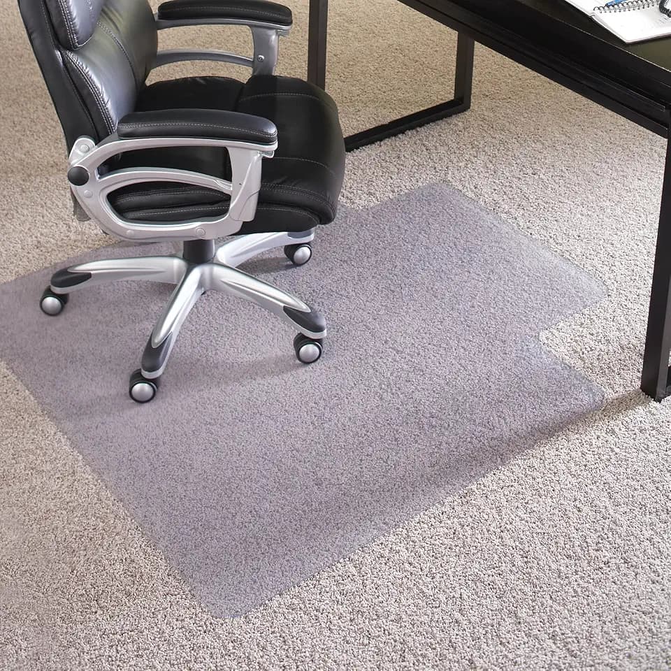 ES Robbins Extra High Pile Chair Mat, Rectangle with Lip, 36"x48" Beveled Edge