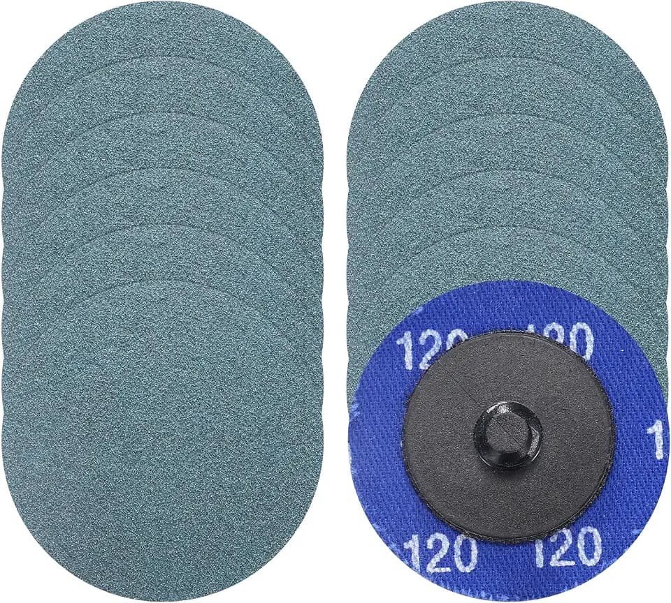 12 Pcs Zirconia Quick Change Sanding Discs 2", 120 Grit
