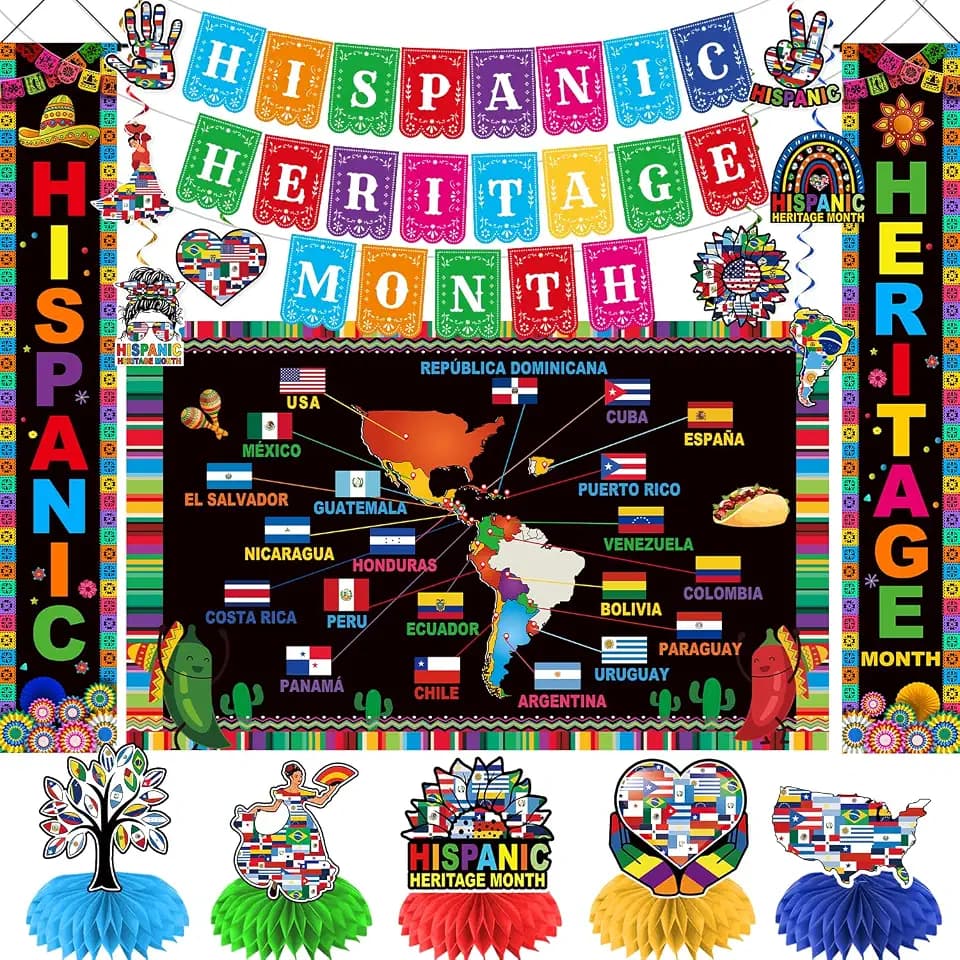 Hispanic Heritage Month Decorations, Motivational Spanish Classroom Decor