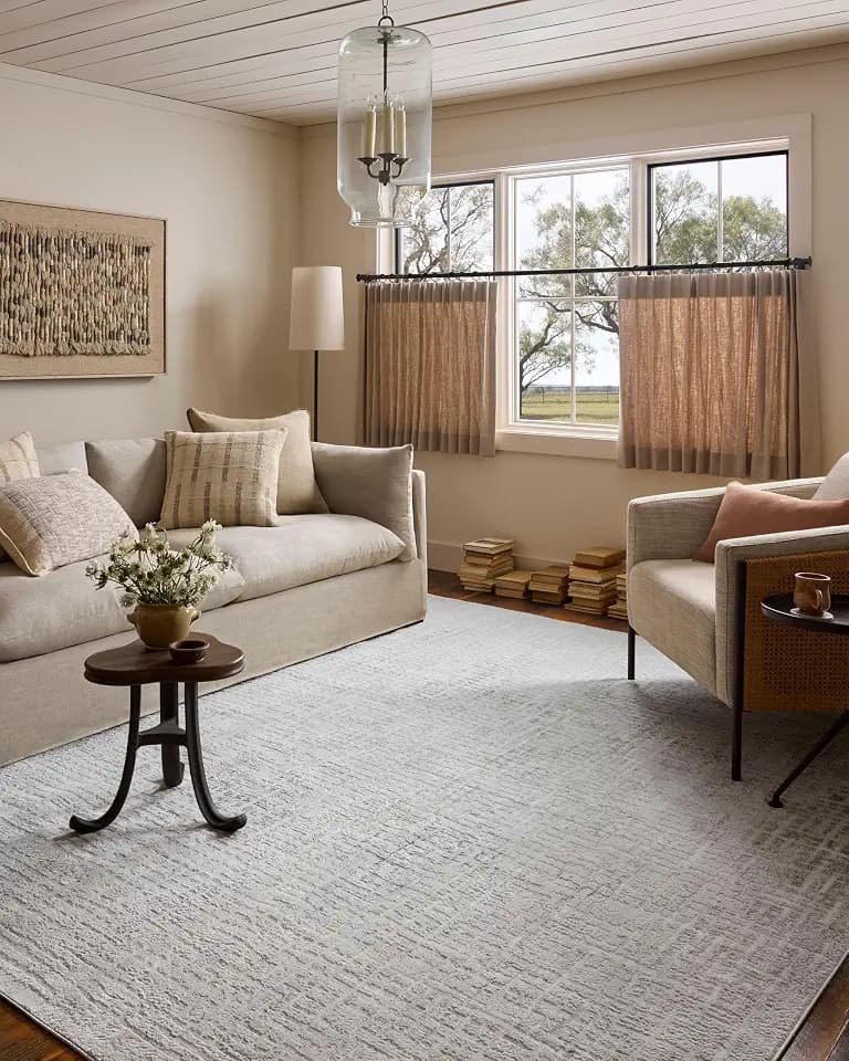 Loloi Hollis Ivory/Stone 3'-11" x 5'-7" Accent Rug