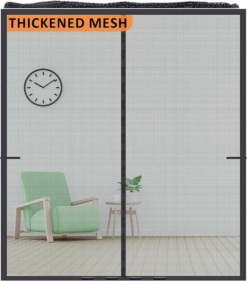 Upgraded Magnetic Screen Door Thicker 250g/m² Mesh for Sliding Door