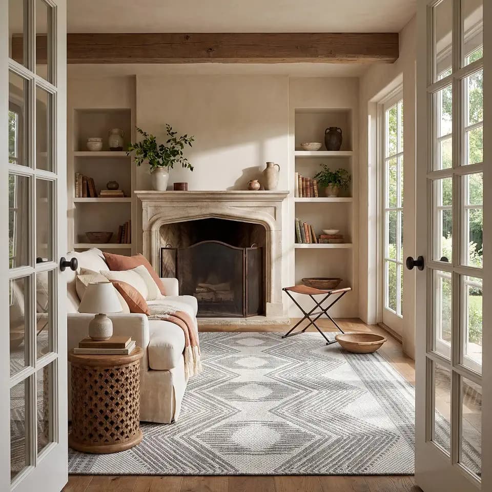 nuLOOM Ranya Light Grey Geometric Indoor/Outdoor Area Rug, 10' x 12'