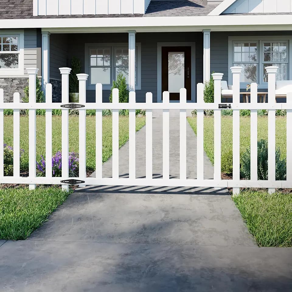 Zippity Madison Picket Gate, White Vinyl DIY No Dig Kit