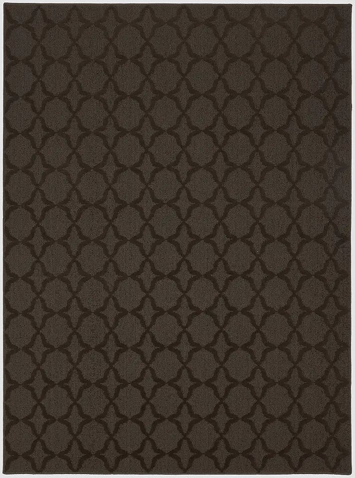 Garland Rug Sparta Non Slip Polypropylene 6 Ft. X 9 Ft. Brown Mocha Area Rug- Ideal for Living Rooms & Hallways, Stylish & Durable for High-Traffic Areas