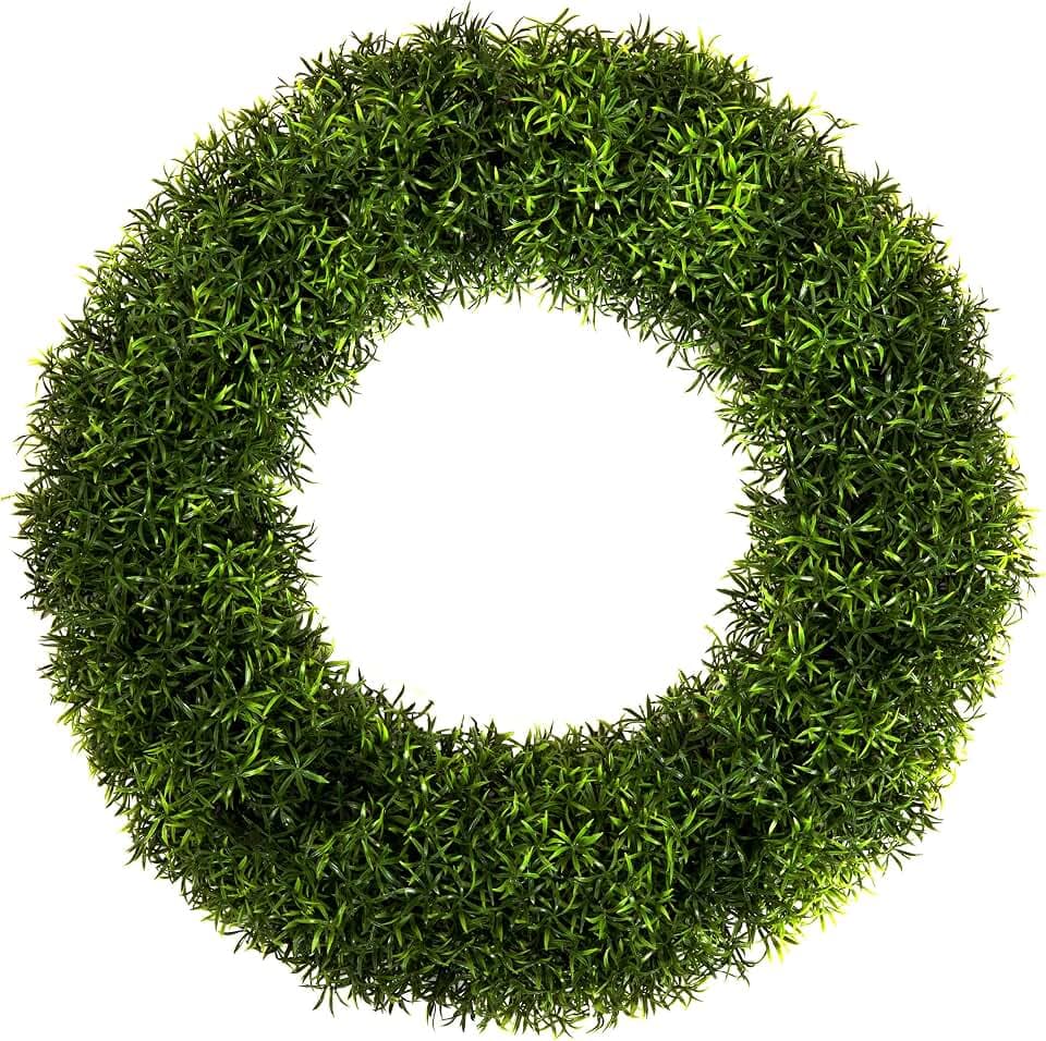 Pure Garden Foxtail Wreath, Green, 20”