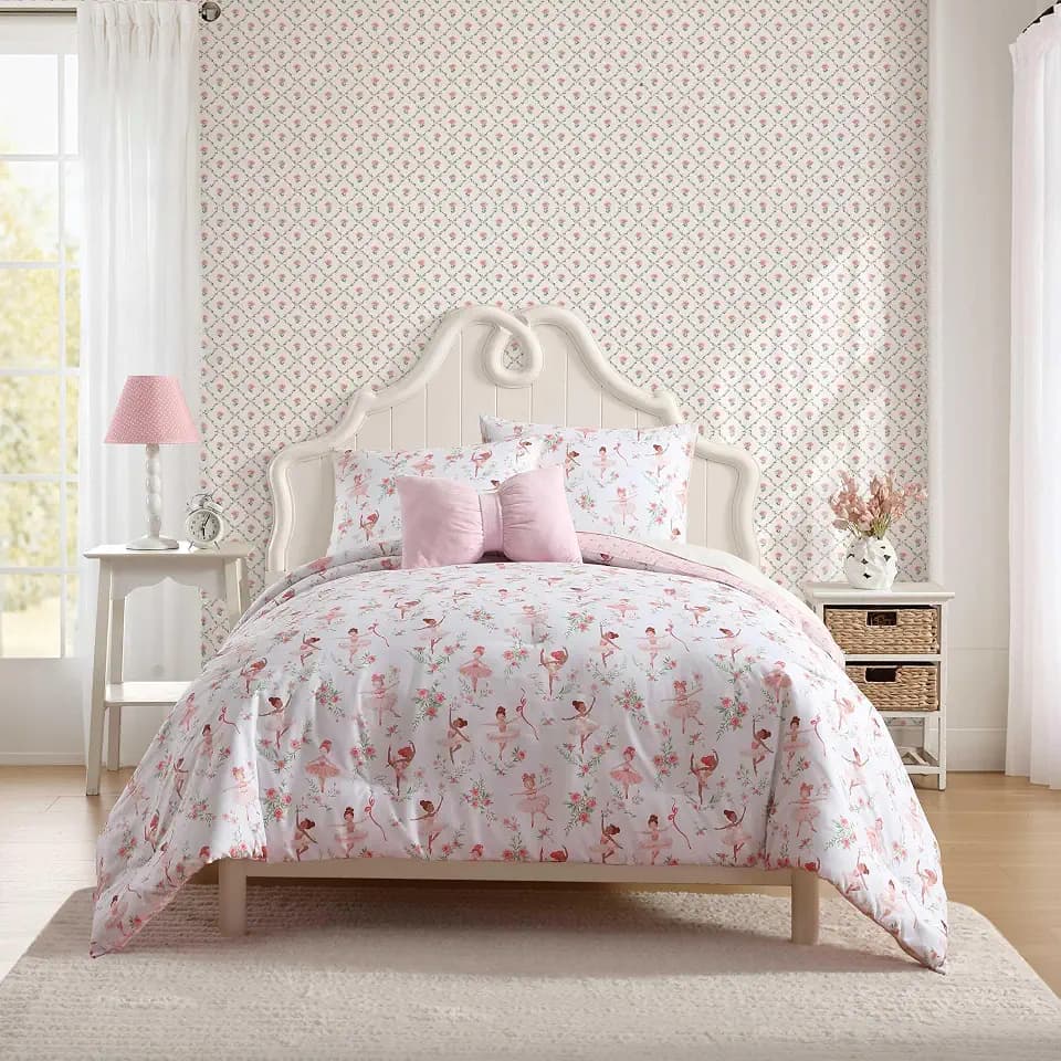 Laura Ashley - Twin Size Comforter Set with Matching Shams