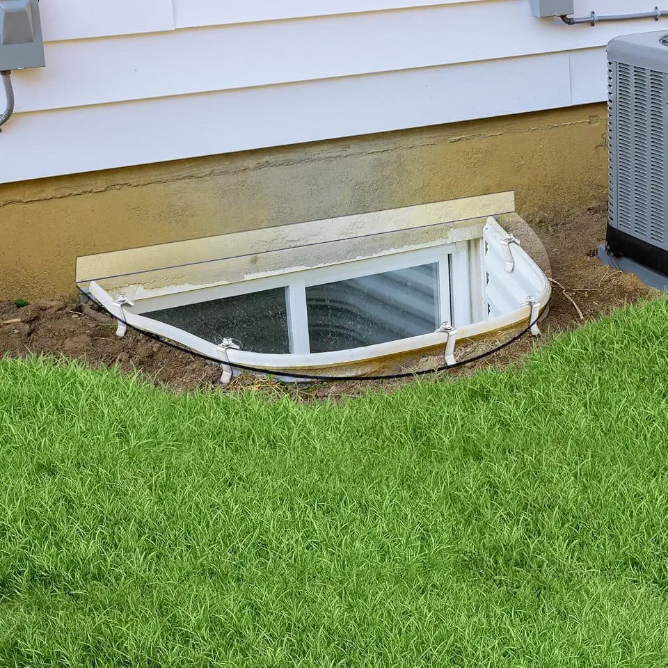 Vercraft 40"L x 18"W Outside Window Well Covers with Mounting Clip