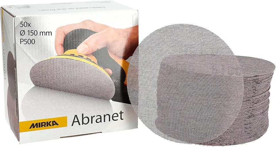 Mirka Schleifscheiben Abranet Ø 150 mm Klett Korn P500 50 Stk