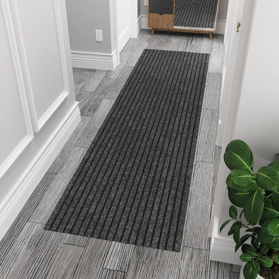 Ottomanson 2x10 Hallway Runner Rug – Non-Slip Indoor Outdoor Door Mat