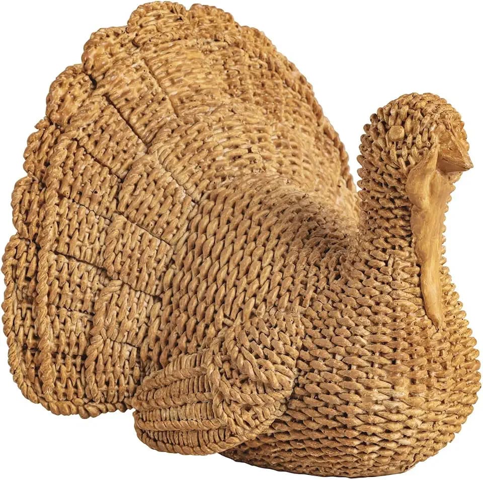 Mud Pie Thanksgiving Turkey Sitter, Decorative Turkey Figurine for Fall