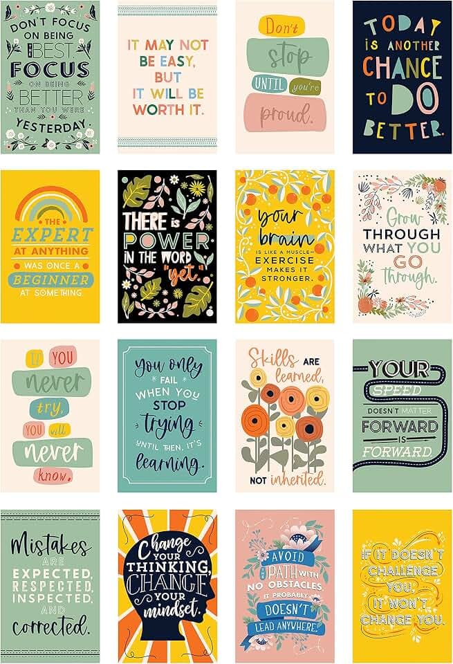 Carson Dellosa Motivational Poster Set, Inspirational Classroom Wall Decor
