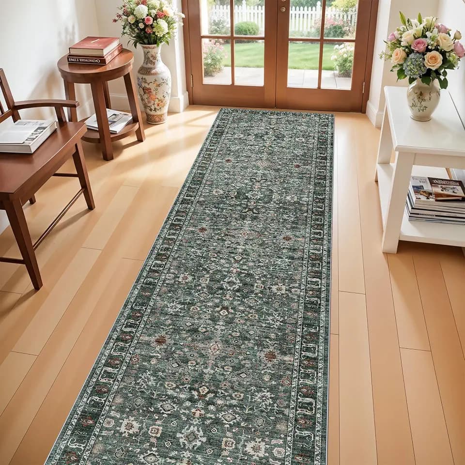 Washable Hallway Runner Rug 2x10: Non Slip Runner Rugs with Rubber Backing