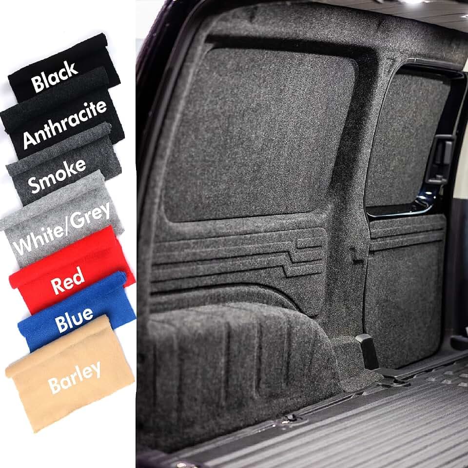 4-Wege-Teppich mit super Stretch-Futter, für Wohnmobil, Auto, Innenraum (weiß-grau, 2 m x 2 m)