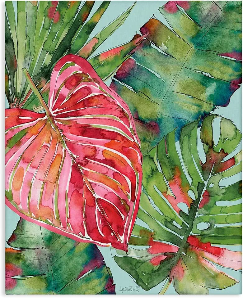 Palm Springs Floral Landscape, 16 x 20 Inch Canvas Wall Art