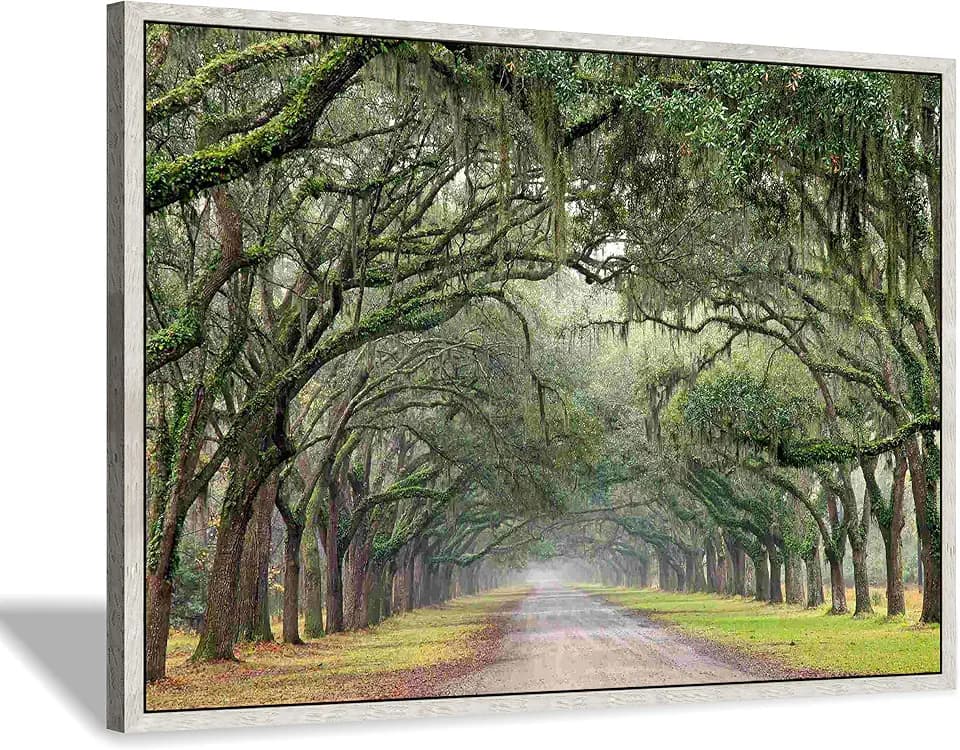 Hardy Gallery Oak Tree Canvas Wall Art Framed Decor 45x30 Inch