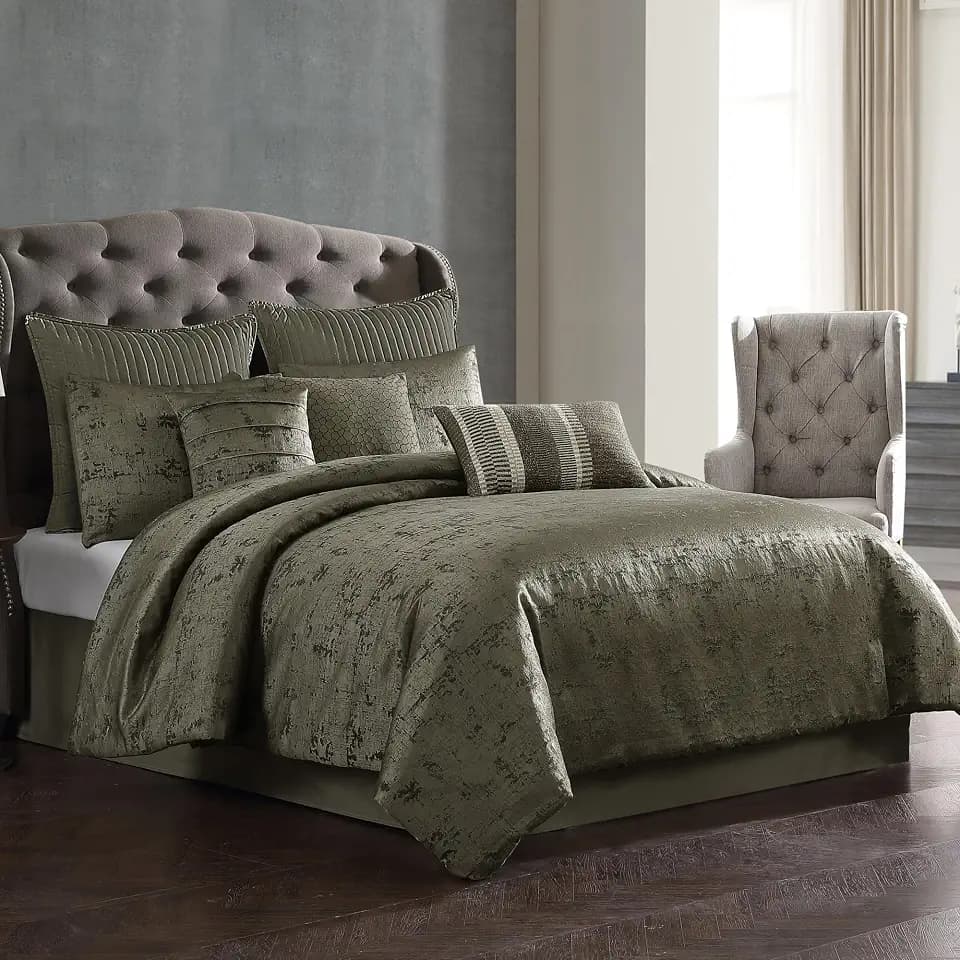 Riverbrook Home Dobbins Gold Comforter Set, Gold, Queen, 9 Piece Set