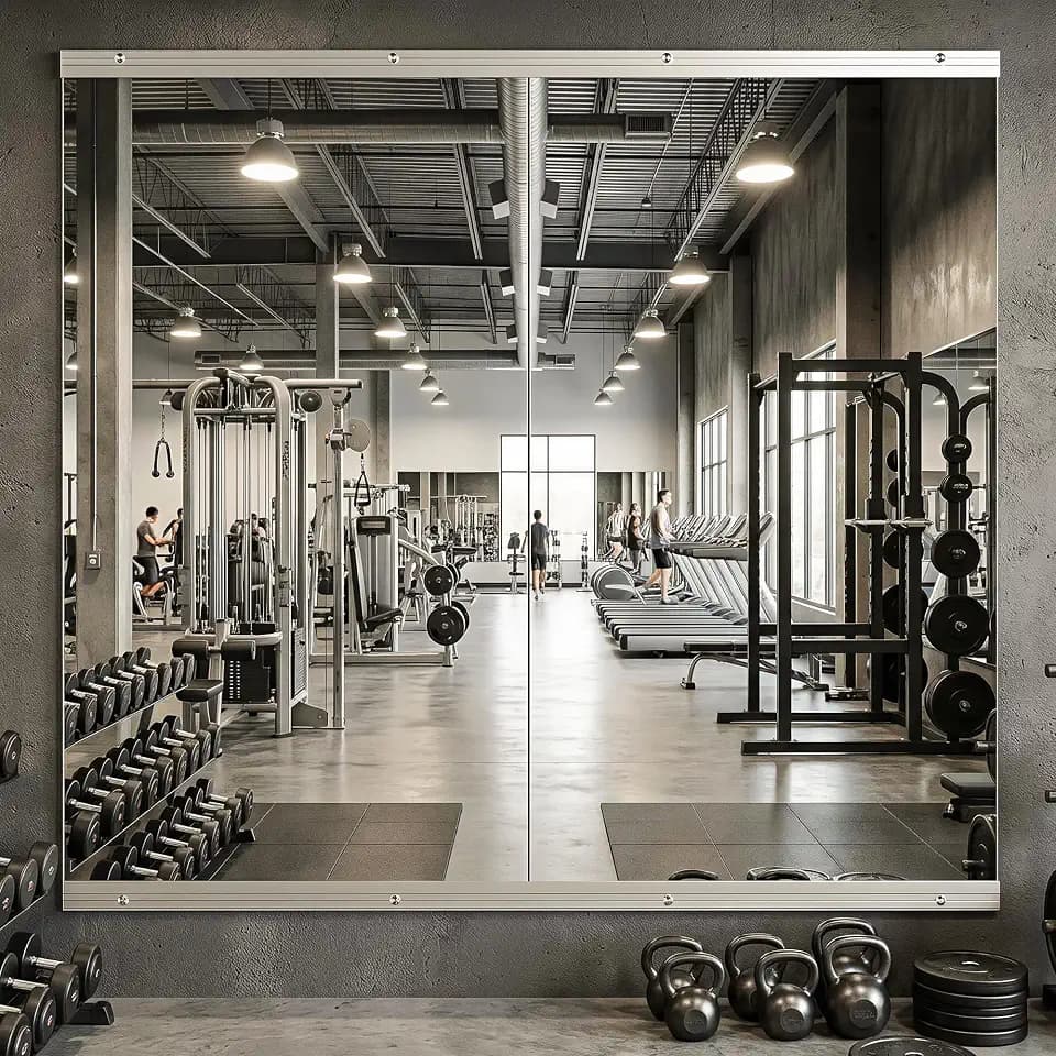 Gym Mirrors for Home Gym, 48" x 25" 2PCS Workout Mirrors Frameless