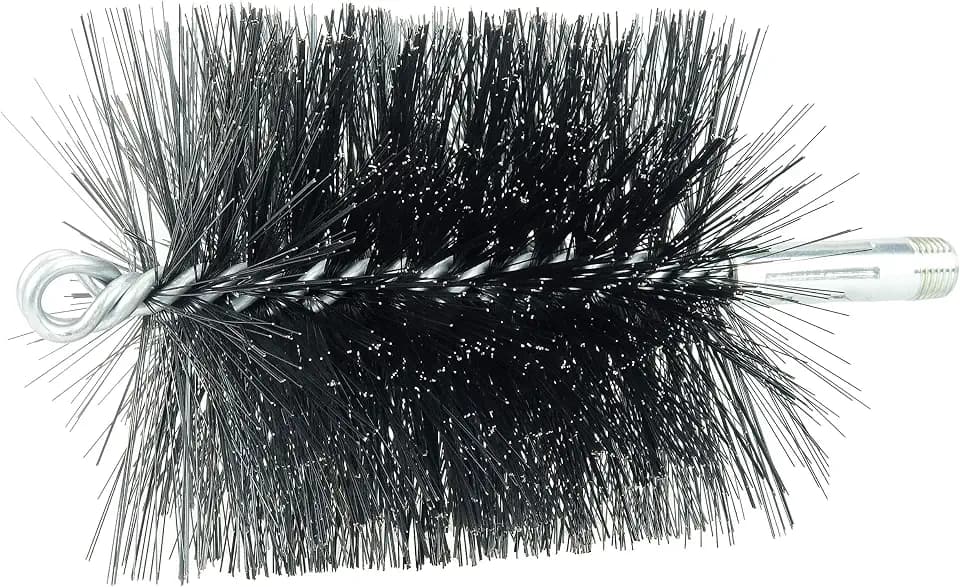 Weiler 44169 4" Double Spiral Flue Brush, .012 Steel Fill, Made in the USA