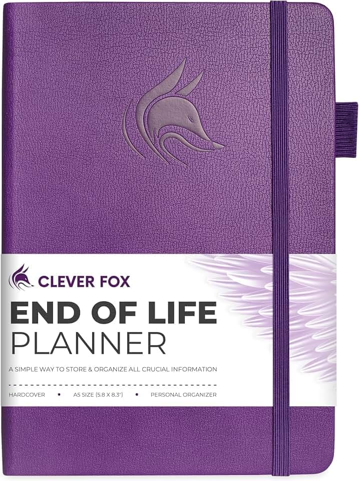 Clever Fox End of Life Planner, When I Die Organizer 5.8”x8.3” Purple