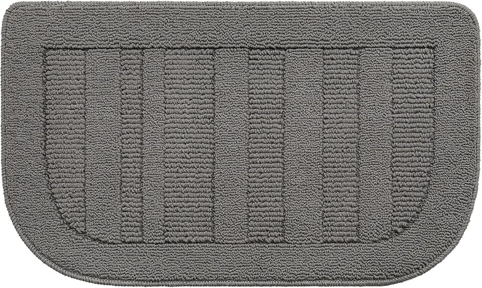 BEQHAUSE 30x18 Inch Kitchen Rugs Non Slip Washable Kitchen Sink Rug, Grey