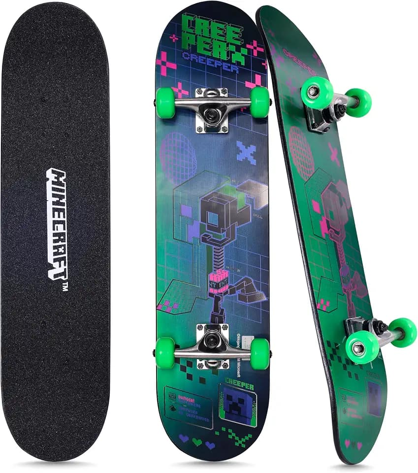 31-Inch Skateboard, 9-Ply Maple Deck, ABEC 5 Bearings