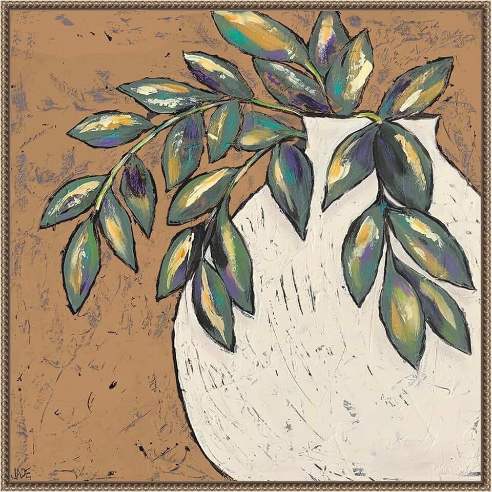 Amanti Art Framed Canvas Wall Art 30x30 Primitive II by Jade Reynolds, Framed Wall Art Canvas, Abstract Artwork, Traditional Decor, Large Poster Painting for Living Room, Bedroom, Bathroom, Kitchen