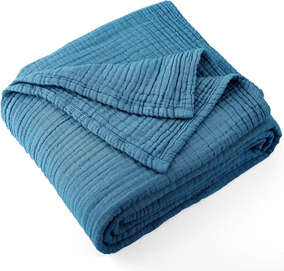 Carriediosa 100% Cotton Muslin Lightweight Blanket 90x90 Summer Gauze