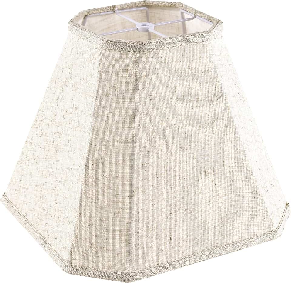 GO&SO Beige Bell Lamp Shades 1Pc,6.5" x 13" x 10.5",Linen Lampshade