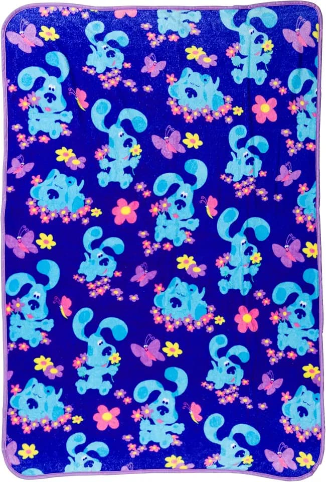 Silver Buffalo Blue's Clues Flowers, Fleece Throw Blanket, 45x60in