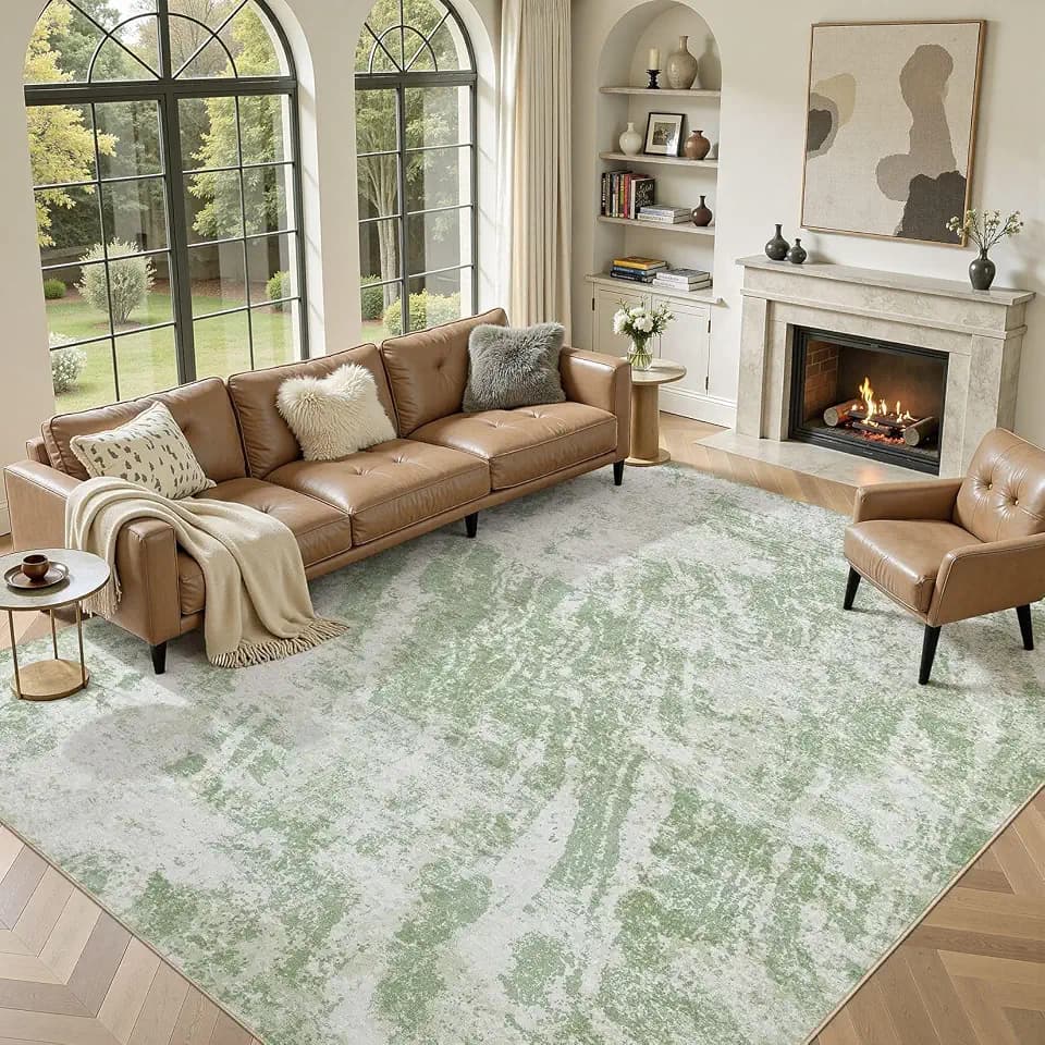 DMOYEST 7x9 Area Rug for Living Room Washable Abstract Indoor Carpet