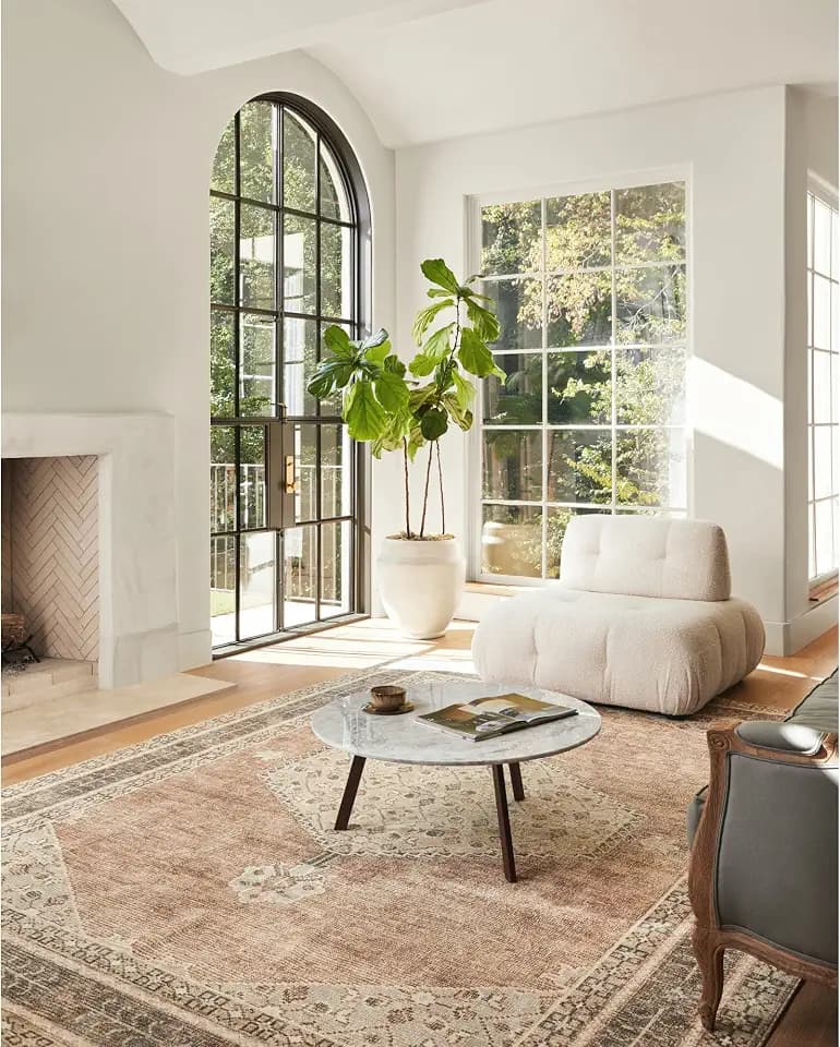 Livabliss x Becki Owens Lila Medallion Area Rug , 3'11" x 5'7", Tan