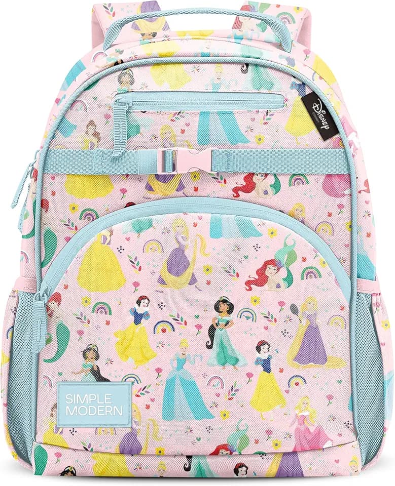 Simple Modern Disney Princess Kids Backpack for School, Girls, Boys | 12L