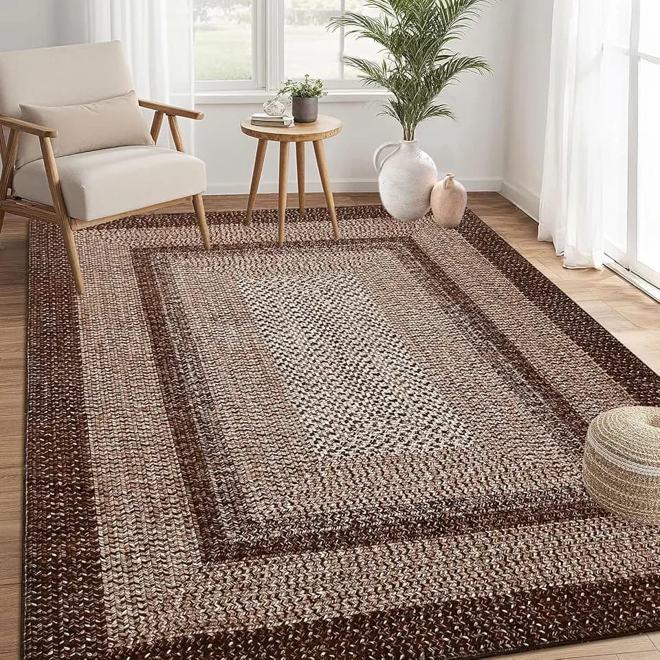 RUGSREAL Modern 3x5 Area Rug Washable Rug for Bedroom Living Room Non Slip