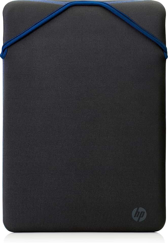 HP Laptop‑Wendeschutzhülle 14 Zoll, Neopren‑Laptophülle, wendbares Design, schlank & leicht, stoß‑ und kratzschutz, 2F1X4AA, Schwarz/Blau