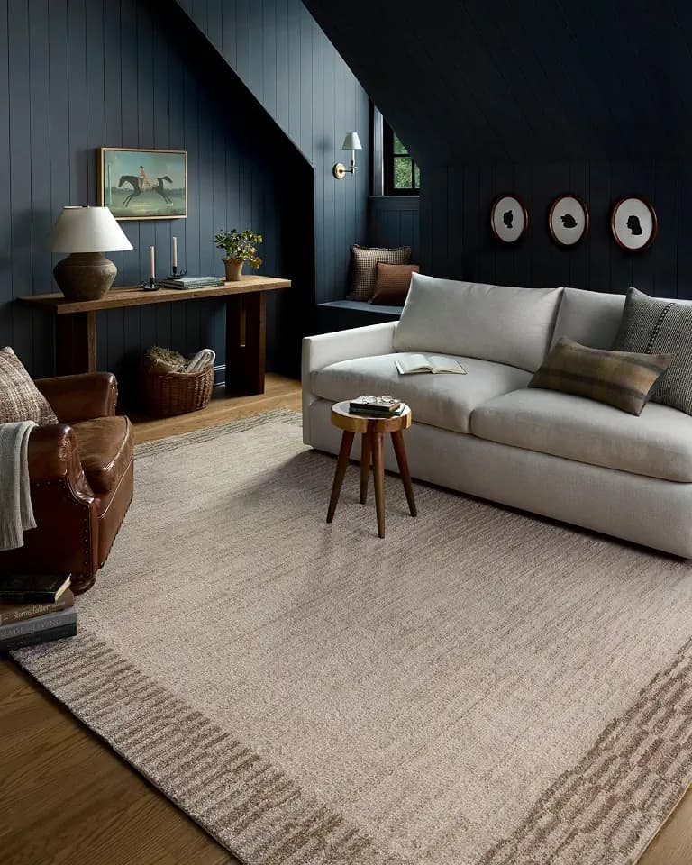 Loloi Chris Loves Julia Calvin Ivory/Pebble 2'-7" x 7'-6" Runner Rug