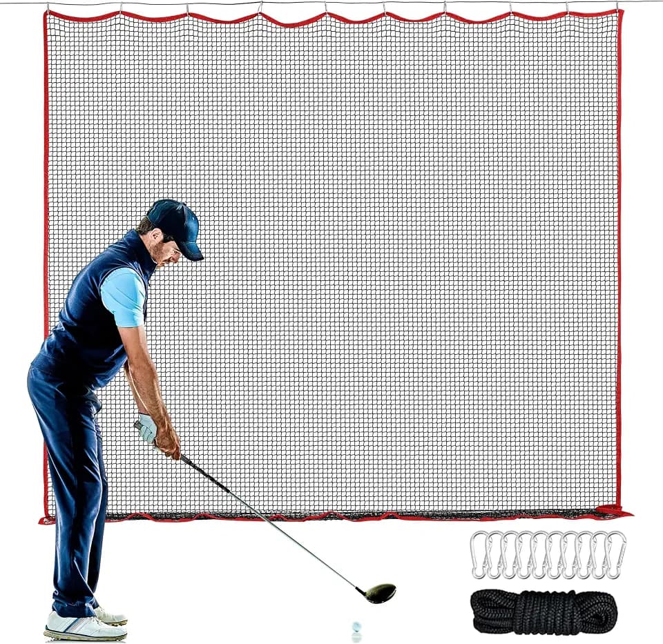 10ft 15ft 20ft Golf Netting 0.75"High Impact Mesh Easy Set Up Net