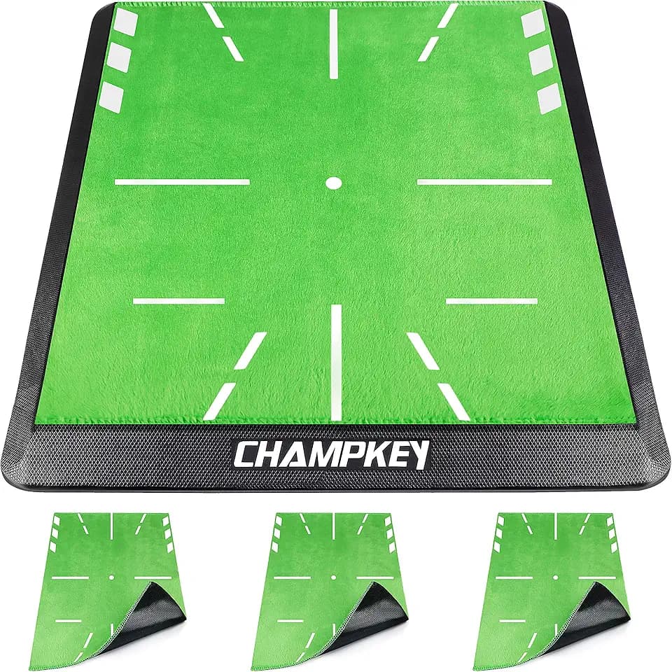 CHAMPKEY Heavy-Duty Golf Hitting Mat - Swing Path Feedback Golf Practice Mat - Ideal for Indoor and Outdoor Training