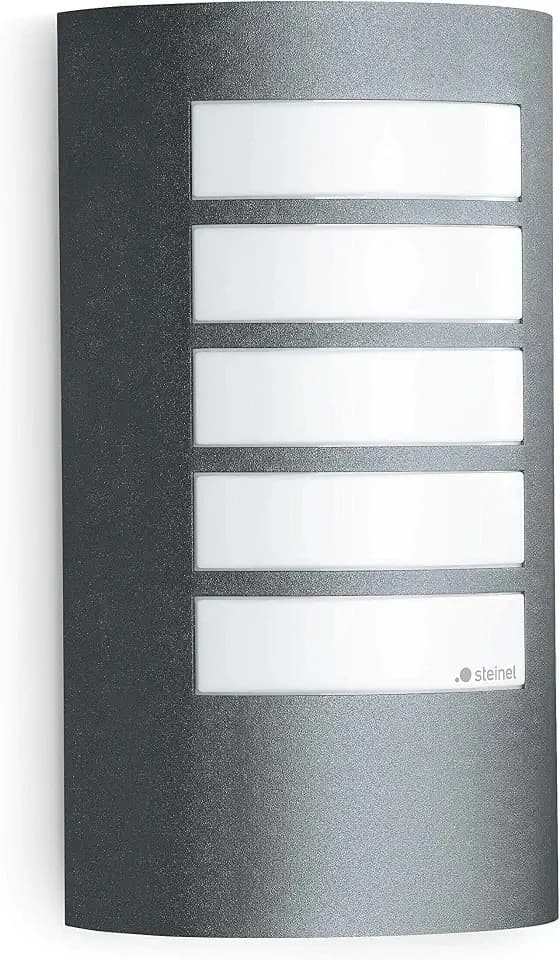 Steinel Außenleuchte L 12 Anthrazit, Außenlampe ohne Bewegungsmelder, robuste Alu-Blende, E27, Max. 60 W, Wandlampe