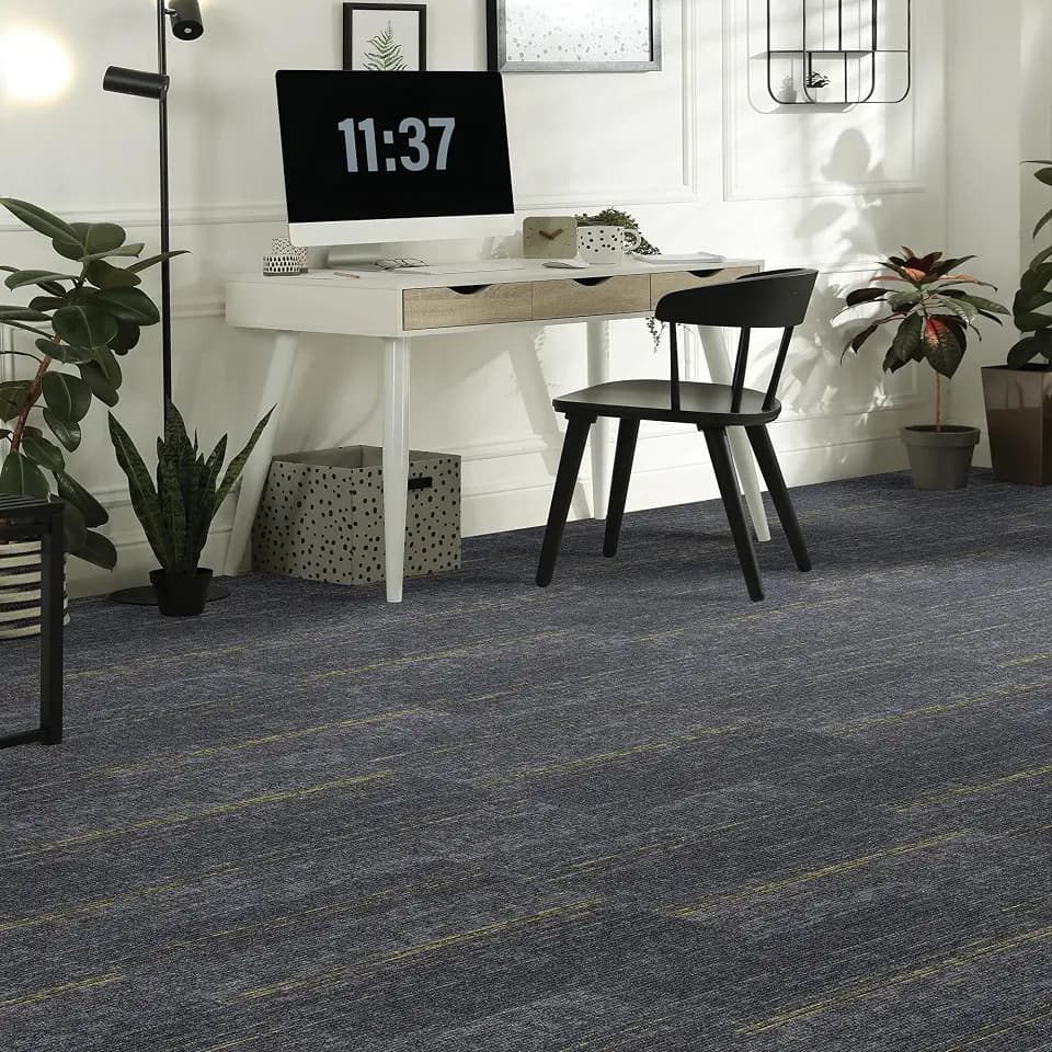 Mohawk 24x24 Yellow Edge Padded Carpet Tile Square, Gluedown 96 sqft